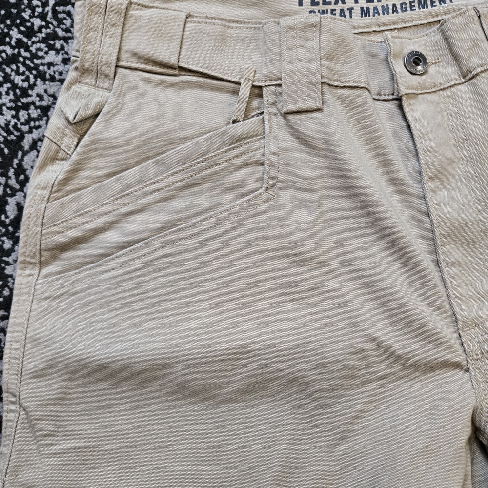 Duluth Trading Co Tan Flex Fire Hose Work Shorts - Picture 2 of 7